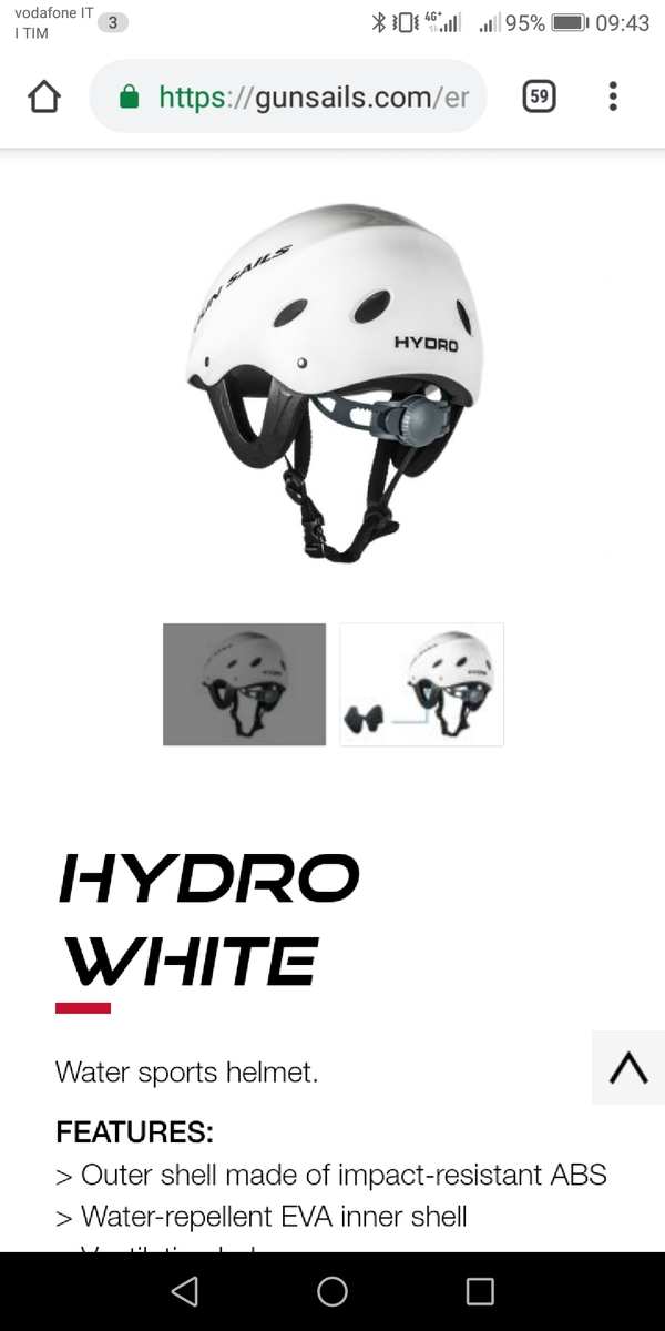 Gun Sails - Casco Windsurf, Kite, Foil Hydro White