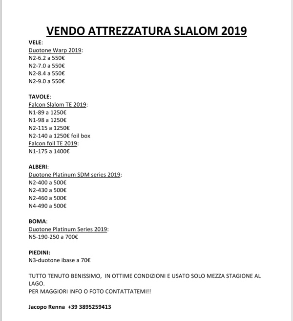 altra - Fanatic e Duotone Tavole e vele da slalom