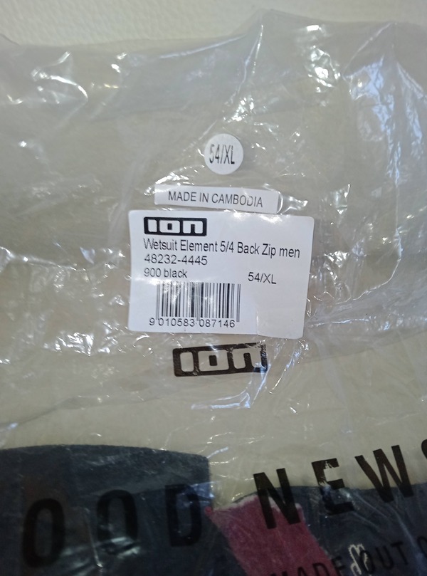Ion - ELEMENT 5/4   BACK ZIP TAGLIA XL 54 