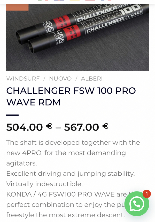 Challenger Sails - Ultra RDM PRO 100% Carbon 430 1,57 kg!